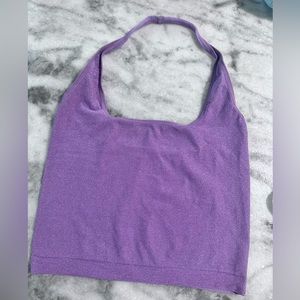 BDG purple halter crop size large